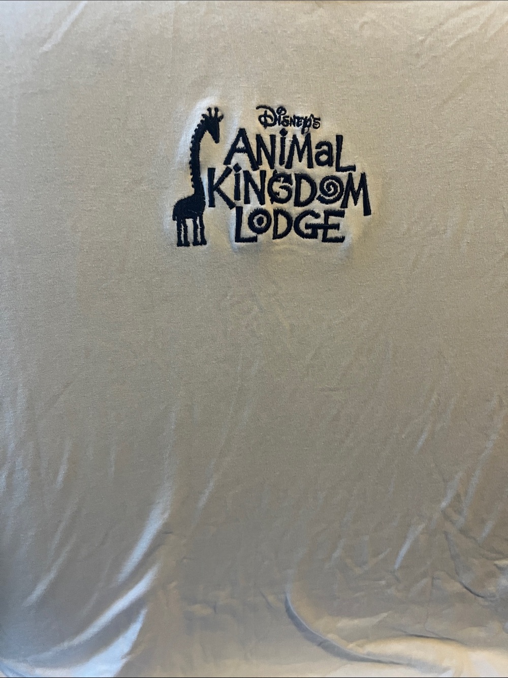 Disney Animal Kingdom Lodge Kids Pajama Top - Cream and Navy Logo